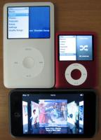 Famí­lia iPod reunida: Classic, Nano e Touch