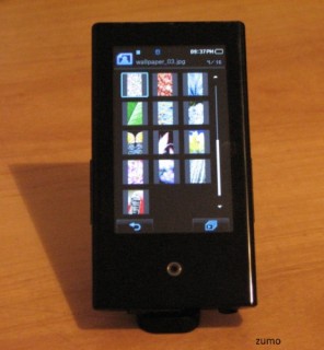 Samsung P2: tela principal para navegar entre as fotos