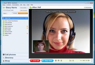 Tela do Skype 4 beta